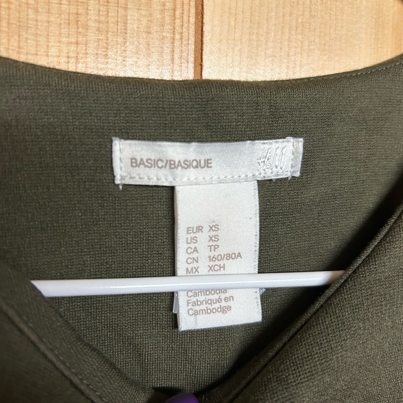 Olive Green H&M Midi T-Shirt Dress - Picture 3 of 4